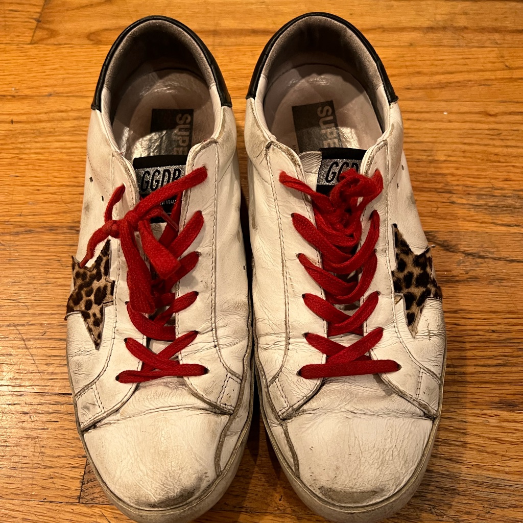 Golden Goose White Superstar Sneakers